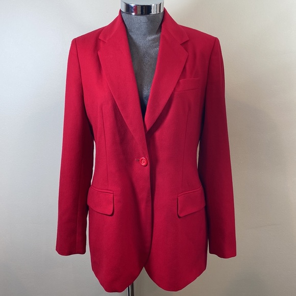 Classiques Entier wool red jacket size M B1D - Picture 2 of 14